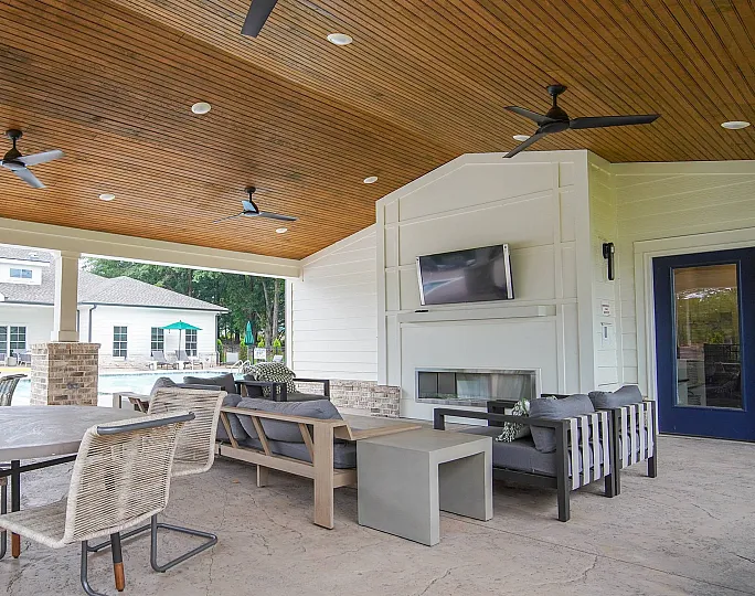 oudoor firepit and hangout space