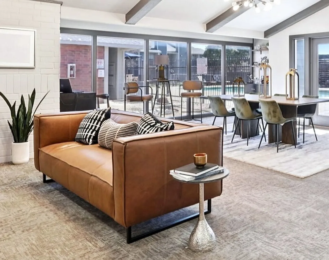 Stylish and bright clubhouse