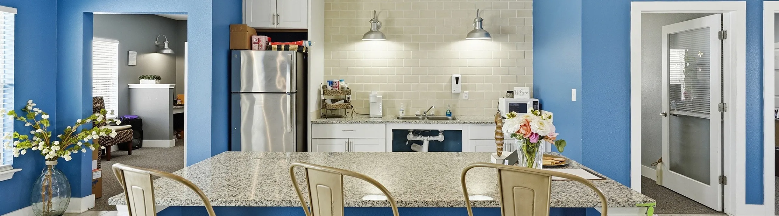 kitchen in the stylish clubhouse