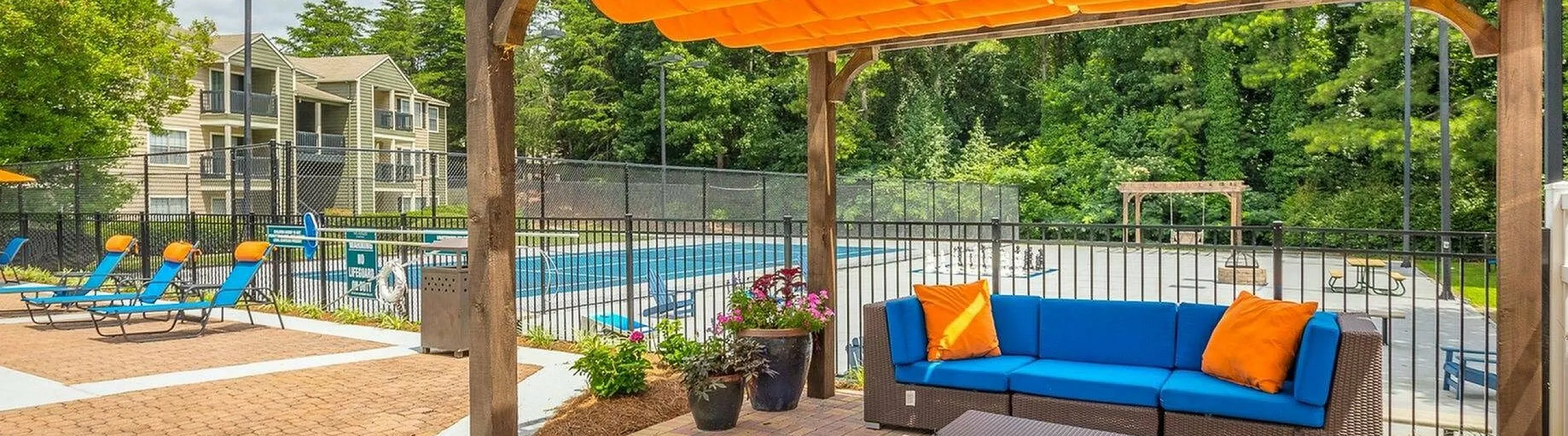 resort style pool lounge