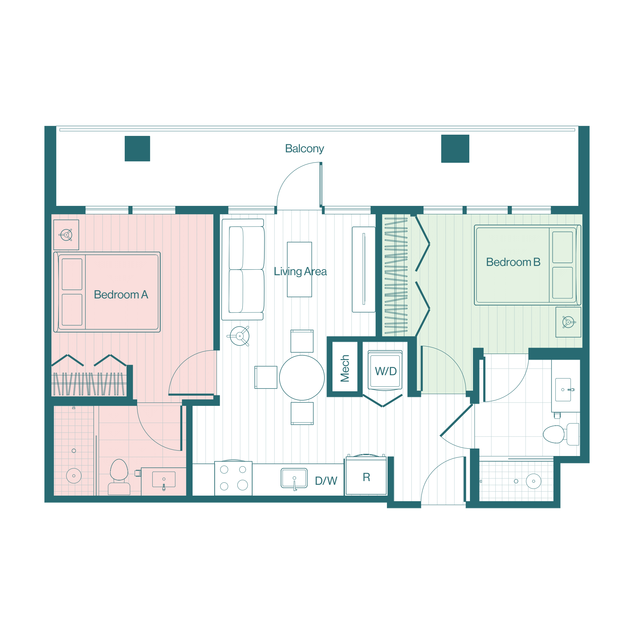 COLIVING 1BR/1BA in Furnished 2BR/2BA B6 Studio X Denver 2