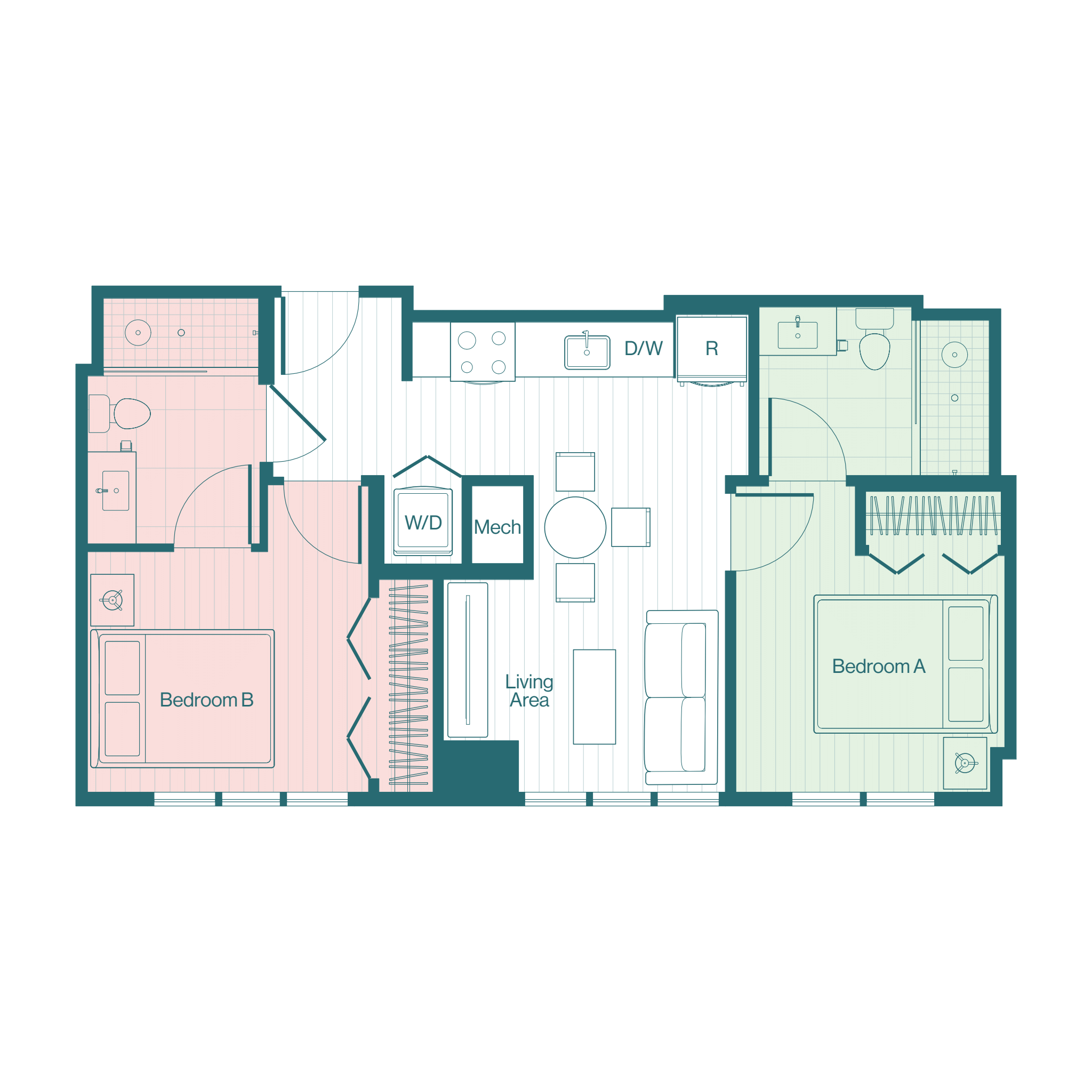 COLIVING 1BR/1BA in Furnished 2BR/2BA B7 Studio X Denver 2