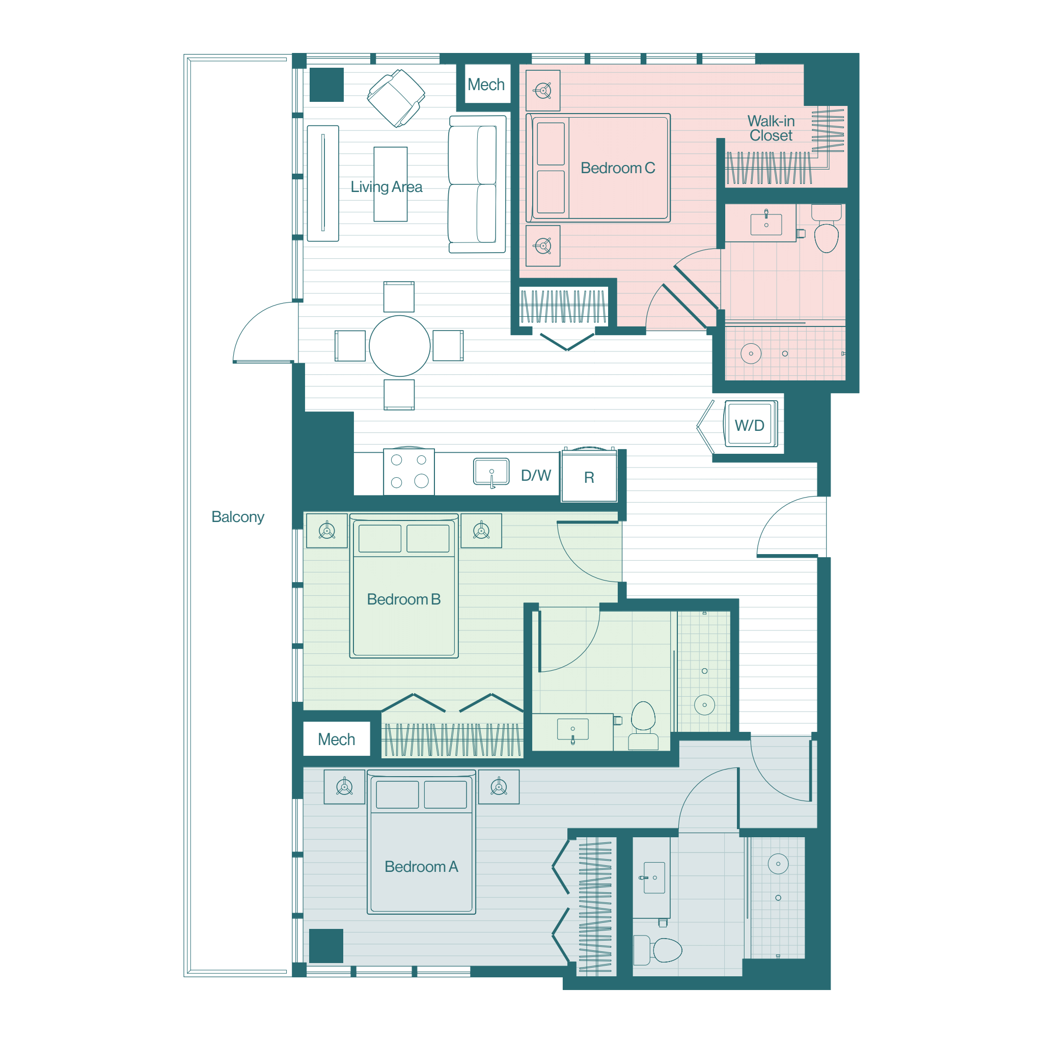 COLIVING 1BR/1BA in Furnished 3BR/3BA C6 Studio X Denver 2