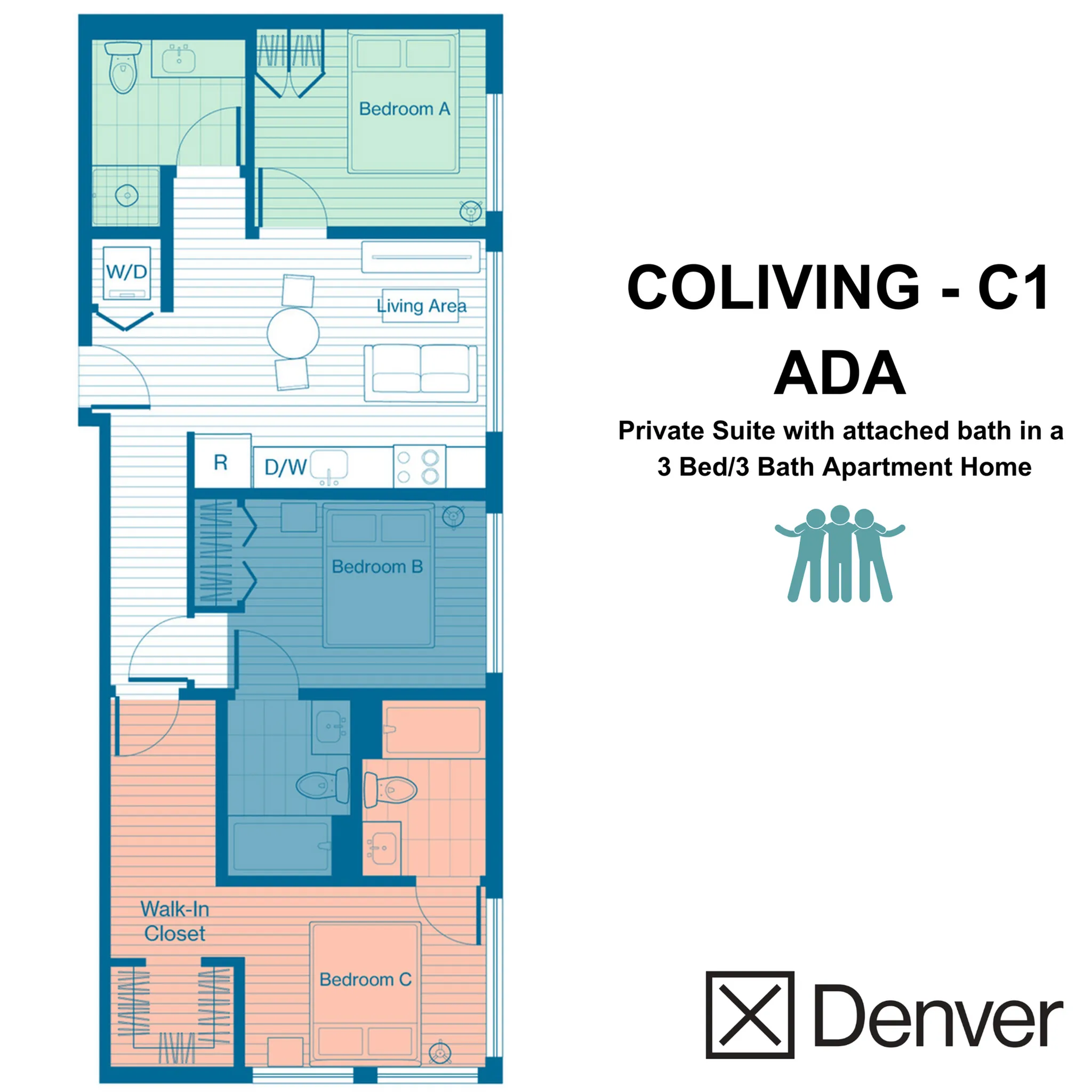 Coliving Layout C1 ADA
