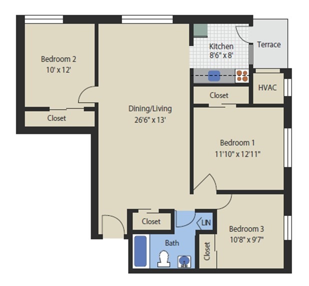 ORM - 3BR / 1 BA
