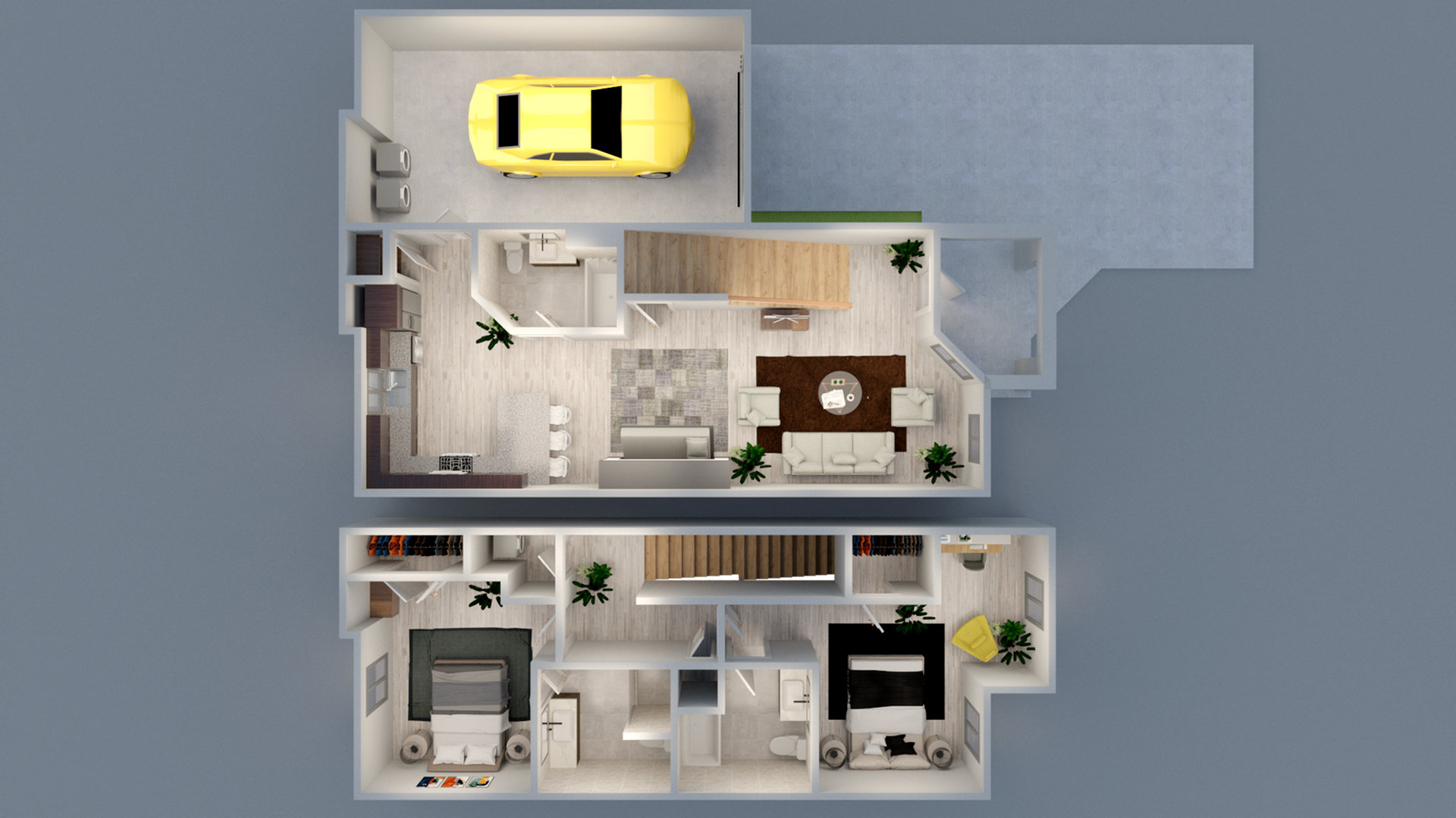2 Bedroom Townhome Garage