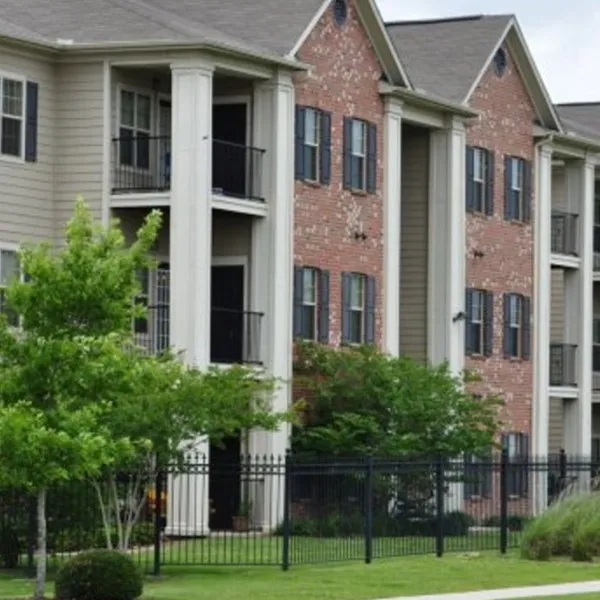 side view of the apartment community at LGA