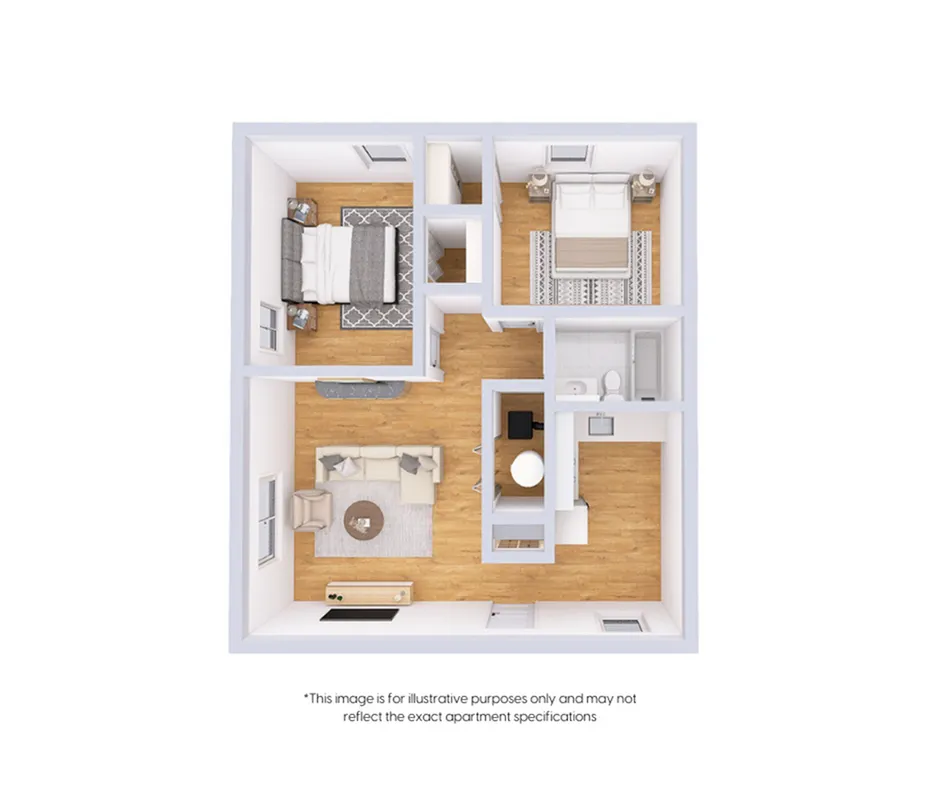 Two Bedroom Floor Plan
