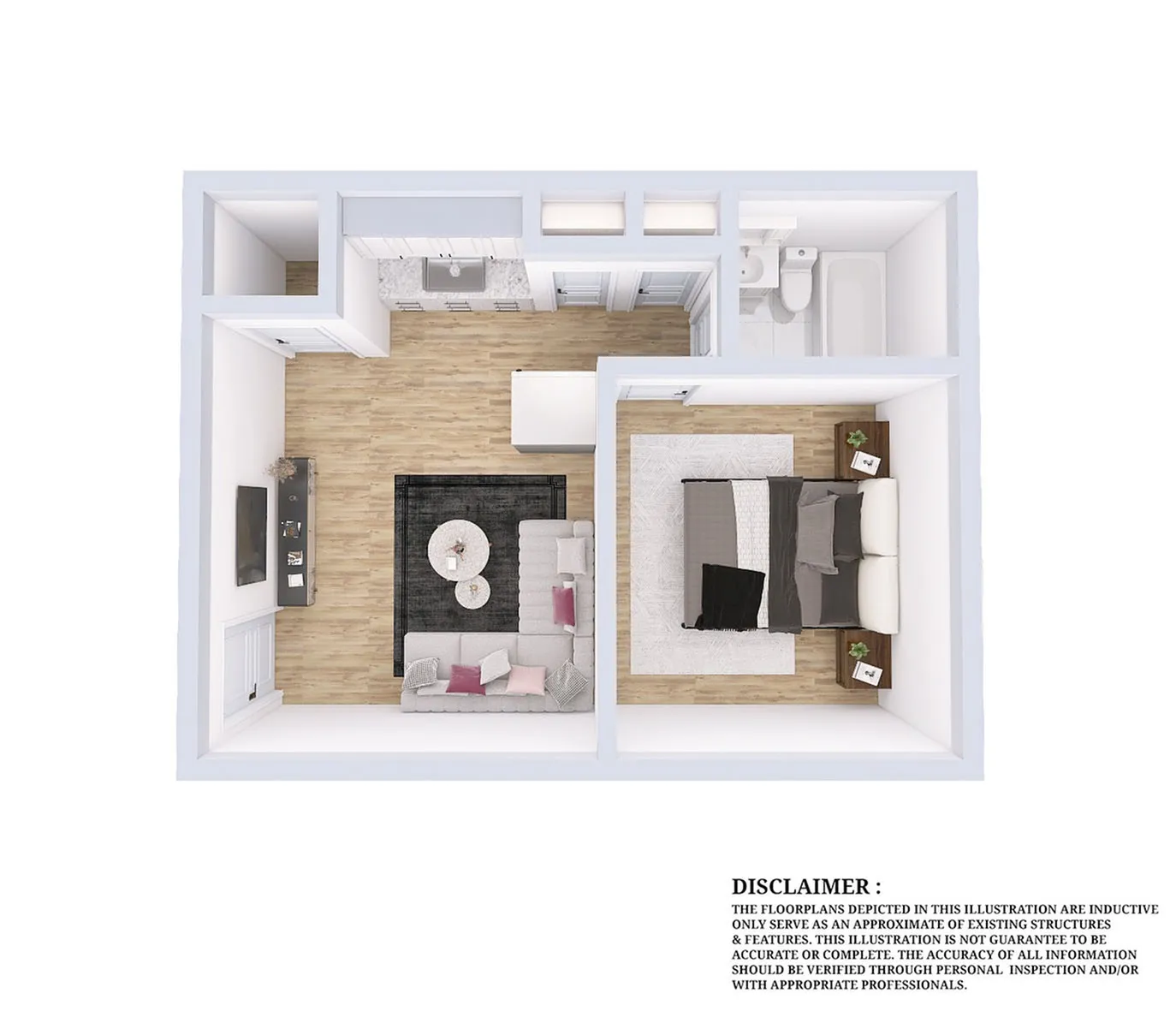 One Bedroom Floor Plan