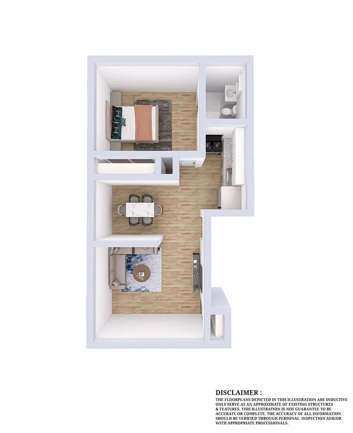 One Bedroom Floor Plan