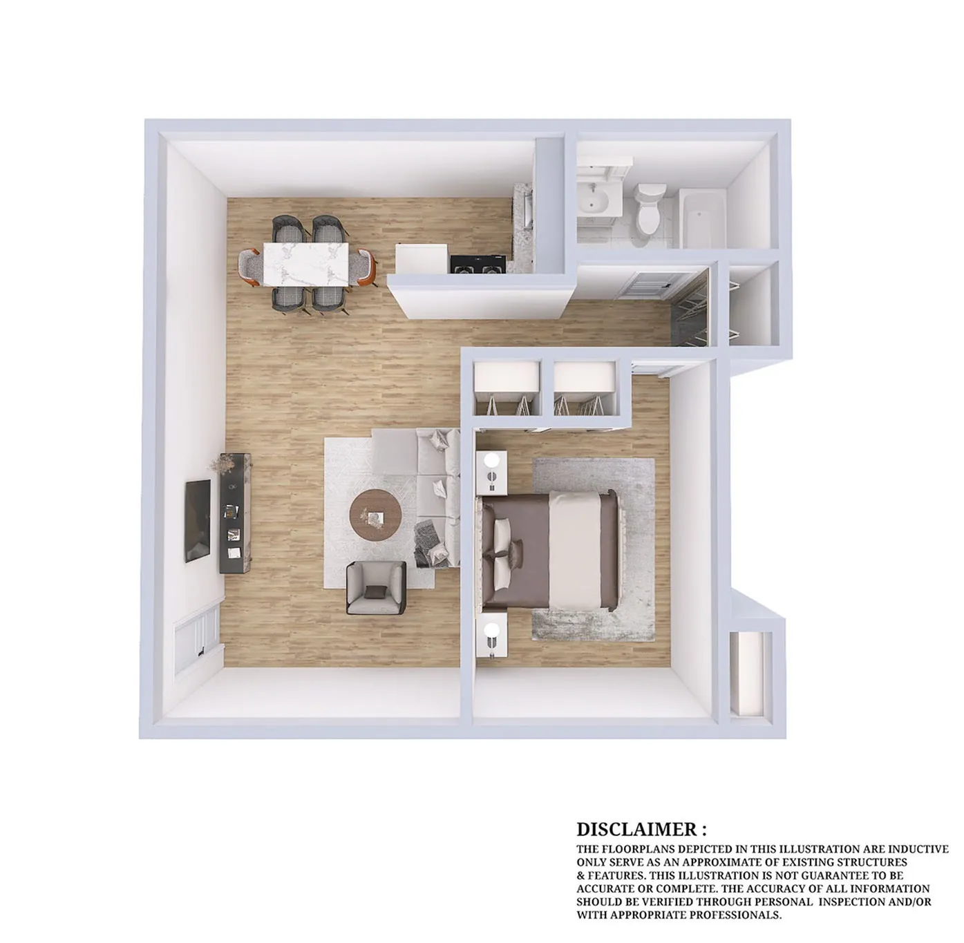 One Bedroom Floor Plan