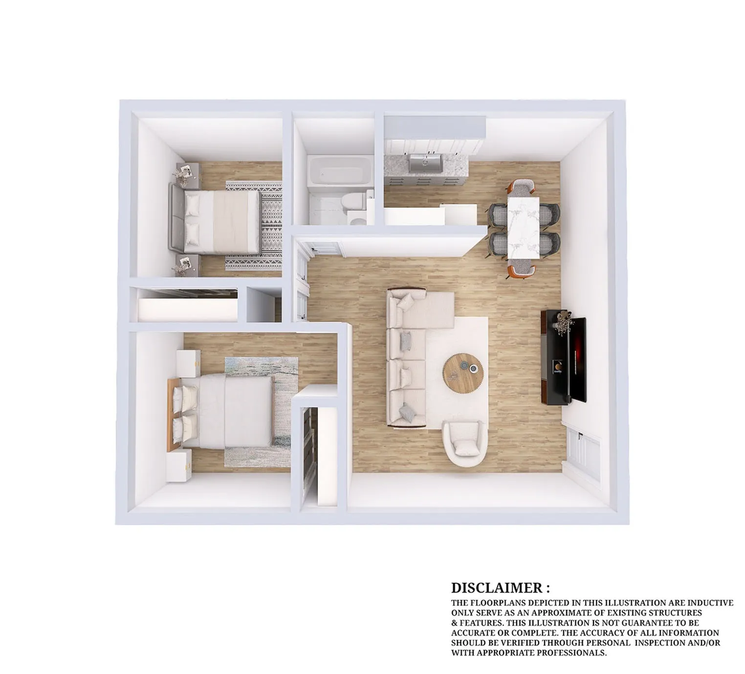 Two Bedroom Floor Plan
