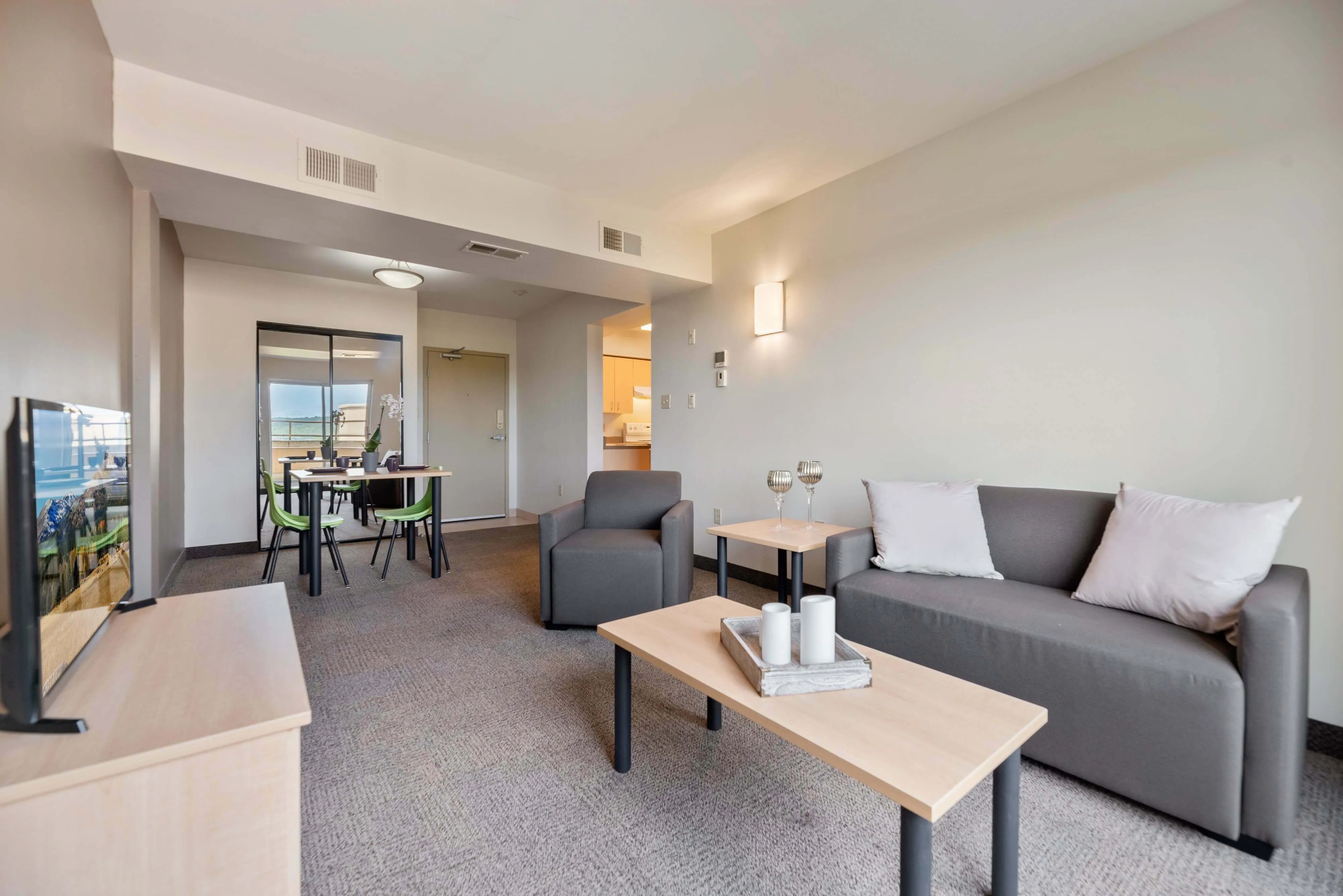 furnished living room