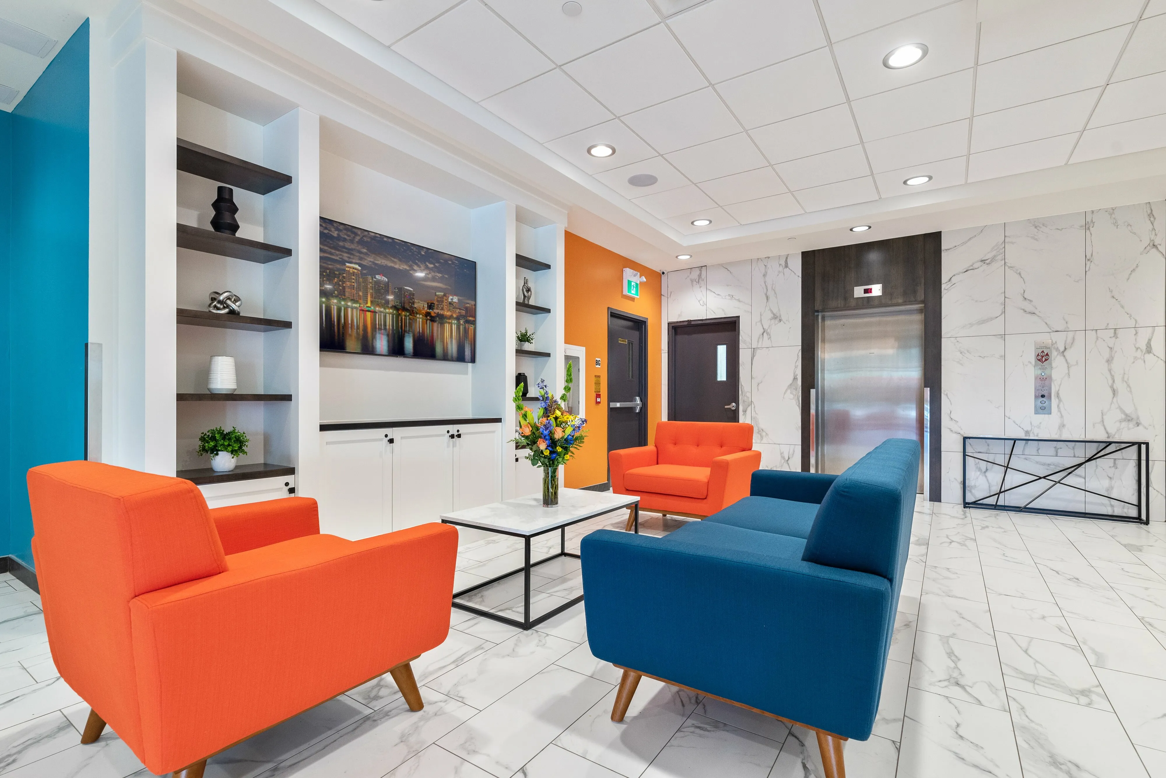 common area with tv