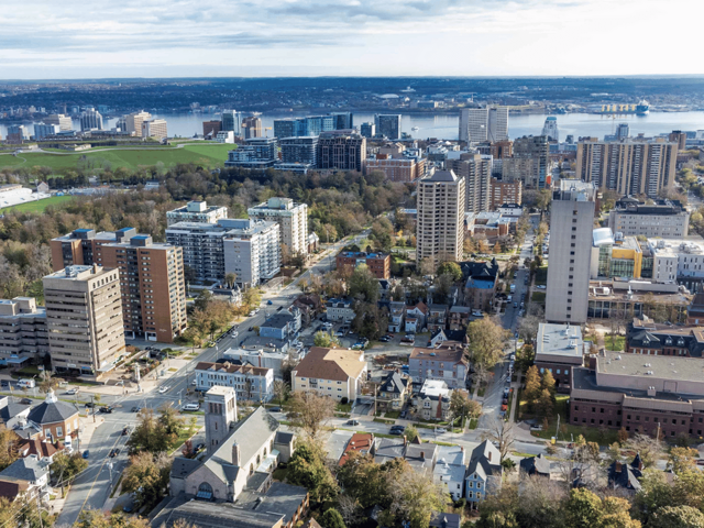 drone view of halifax