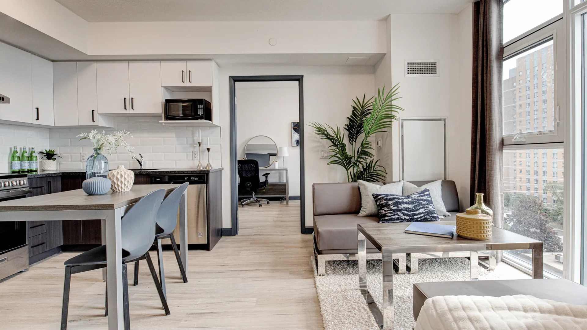kitchen and common area