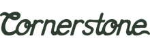 Elegant logo featuring stylish cursive text reading 'Cornerstone', perfect for branding and identity design.
