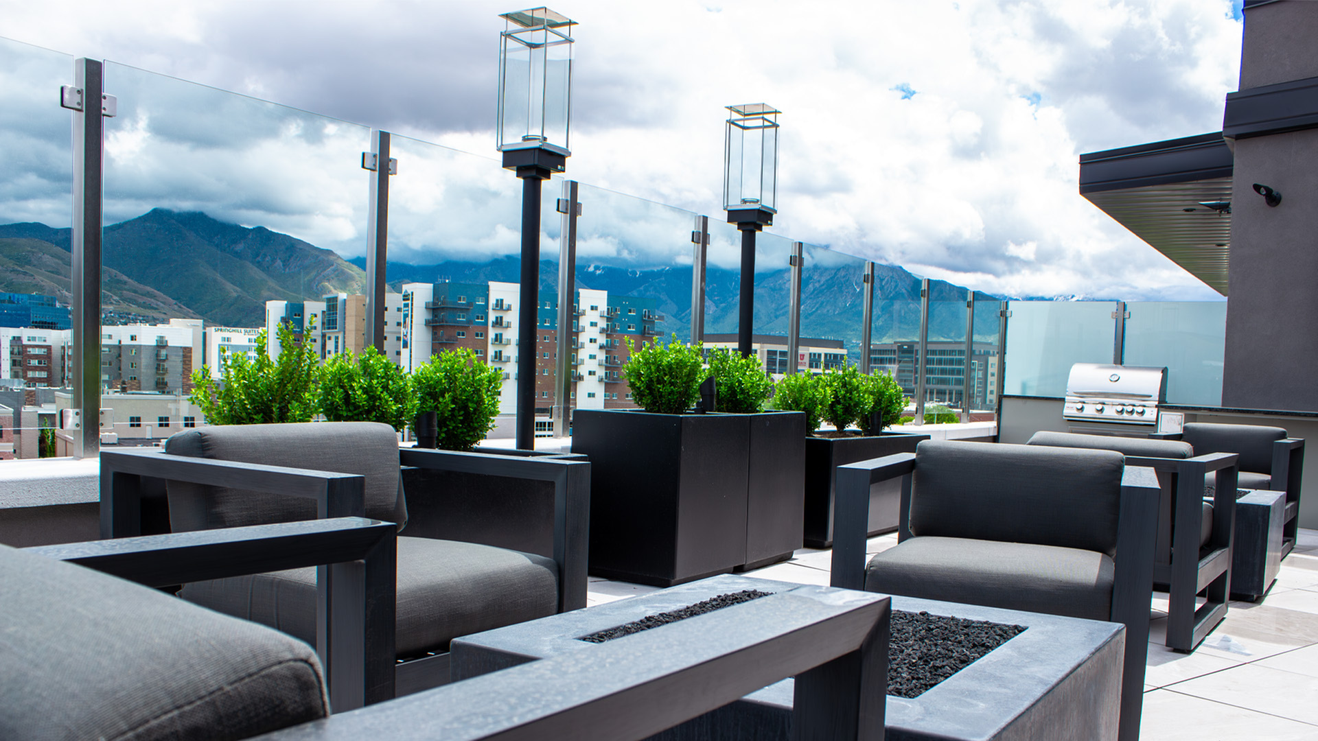 Mountain View from the Rooftop Deck