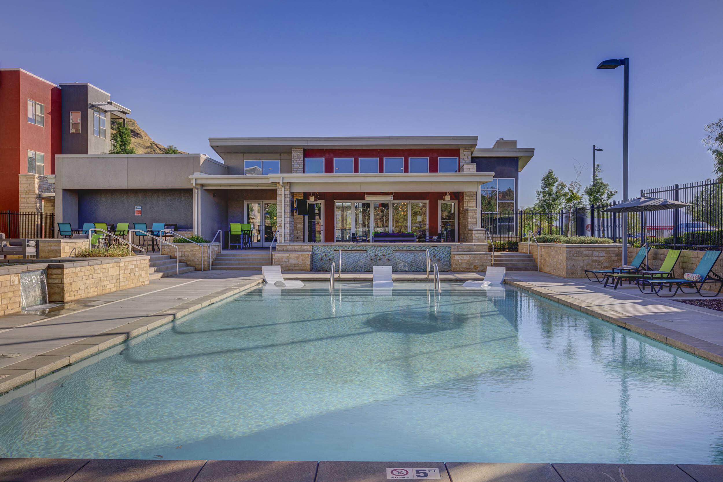 Resort-style pools at Eaglewood Lofts in North Salt Lake
