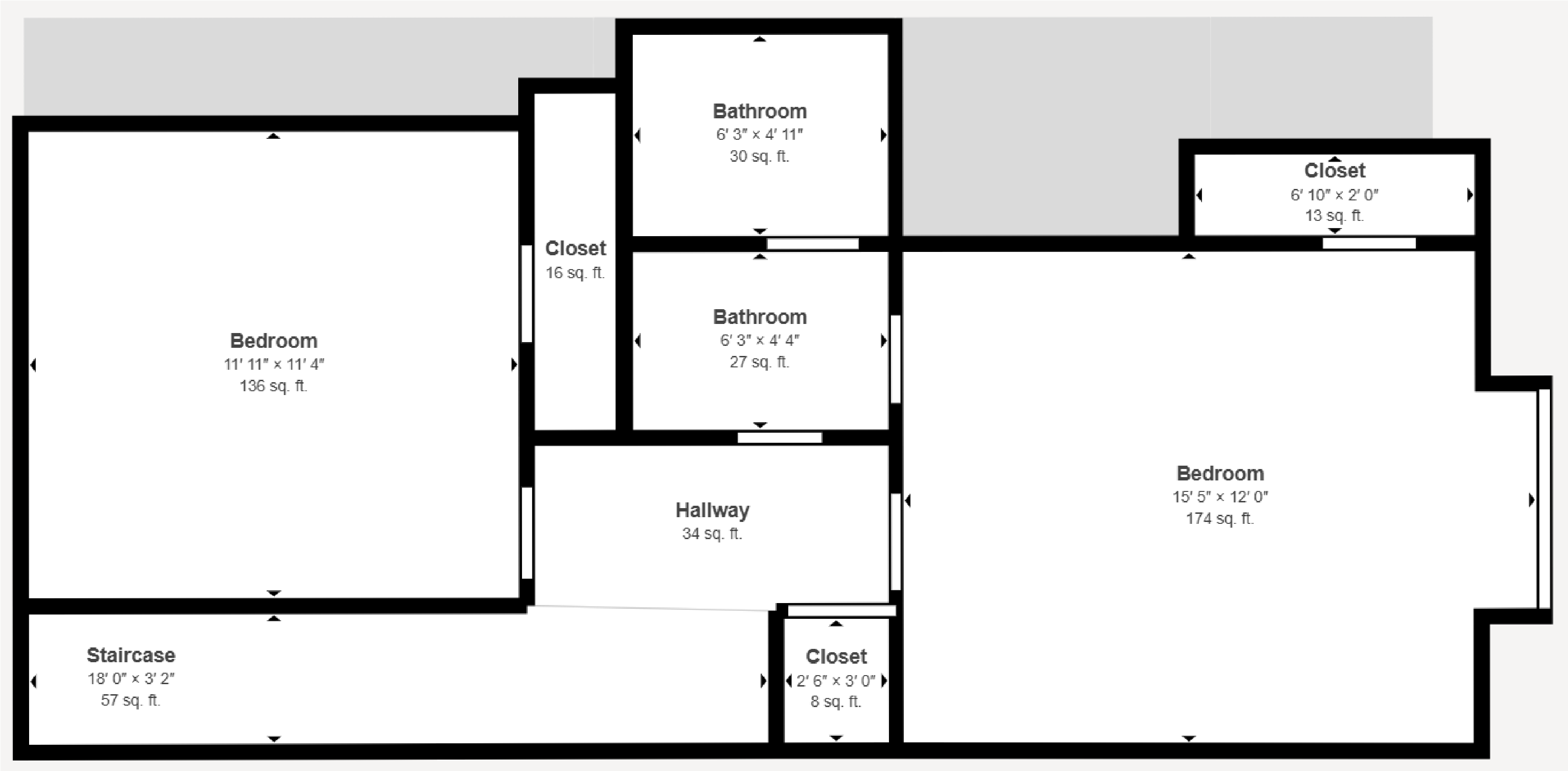 2 Bed / 2 Bath | Stone Creek Village Floor 2 | 1,175 sq.ft.