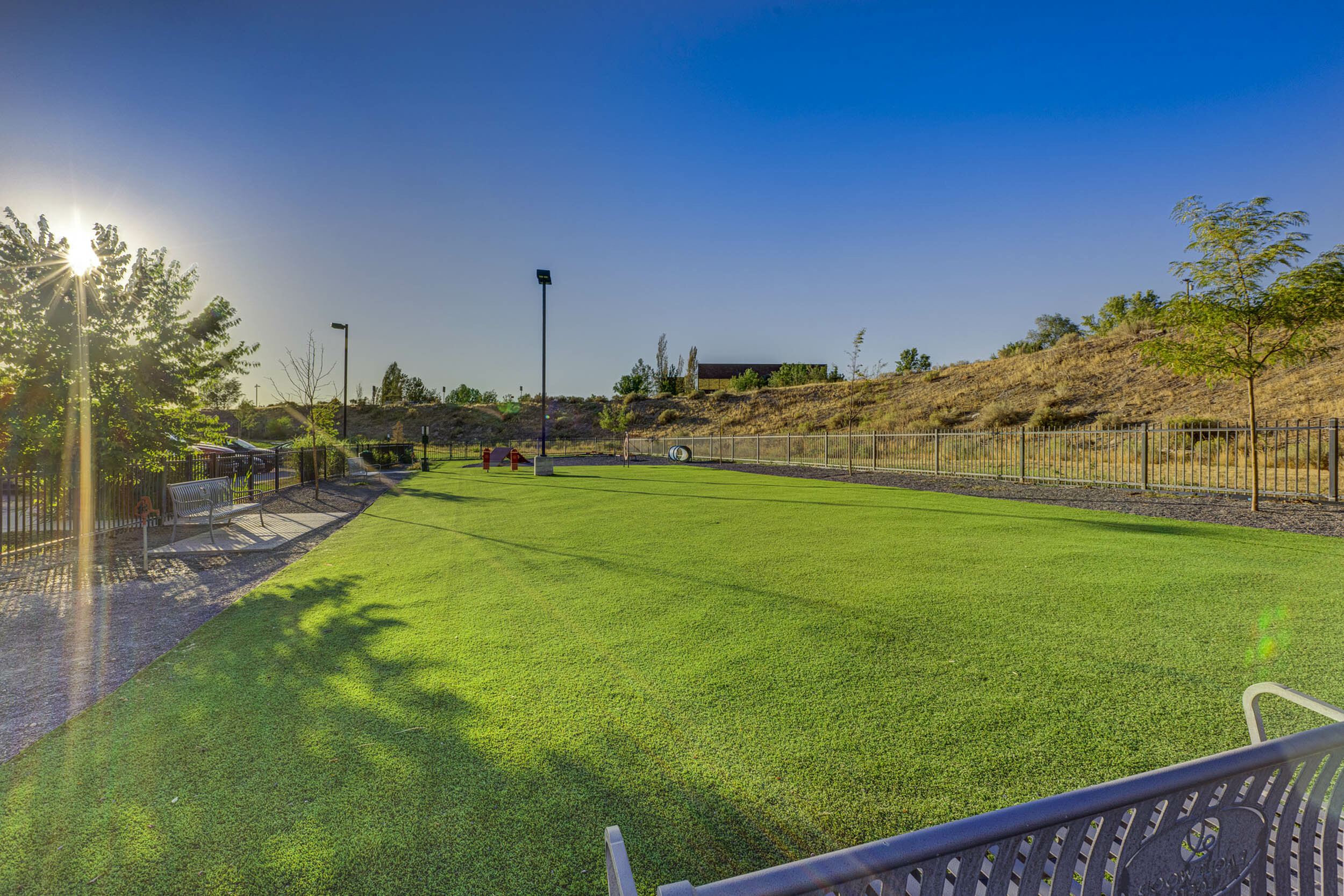 On-site dog park at Eaglewood Lofts in North Salt Lake