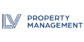LV Property Management logo in a sleek and modern design, featuring bold and sophisticated typography.