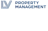 LV Property Management logo in bold navy blue font with a sleek design.