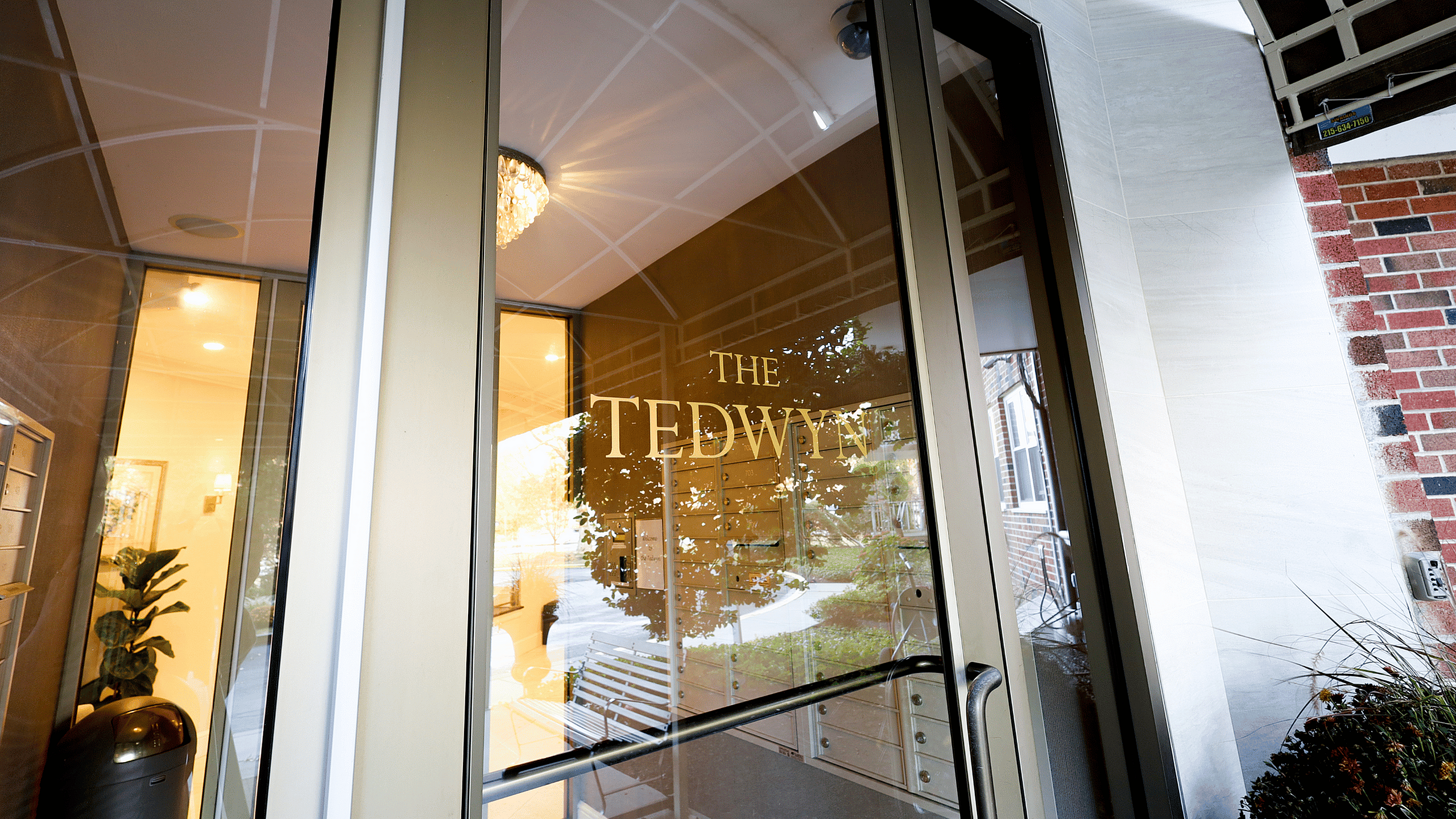 Keypad code entry system providing secure access to a 55+ apartment community on the Main Line in Philadelphia.