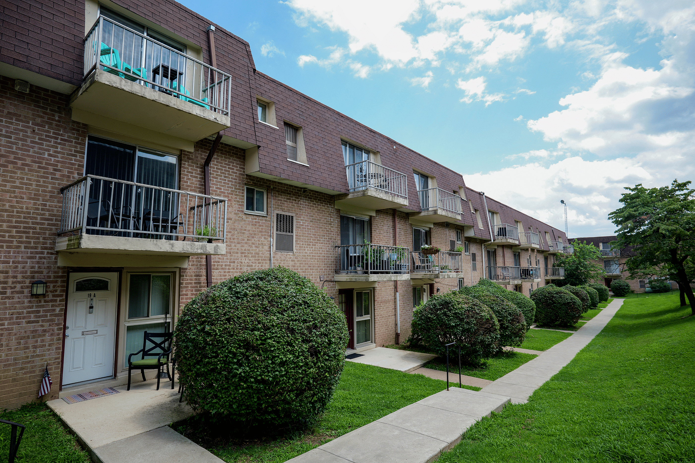 Private balcony with views from 1 or 2 bedroom apartment at Valley High in Roxborough