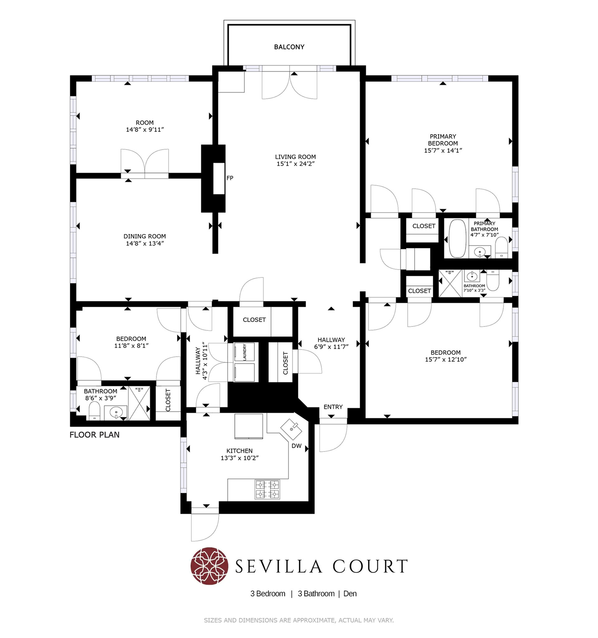 Sevilla Court 3 Bedroom 3 Bath Den