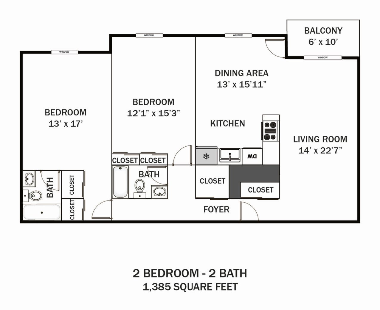 Oakwynne House 2 Bd - 2 Ba