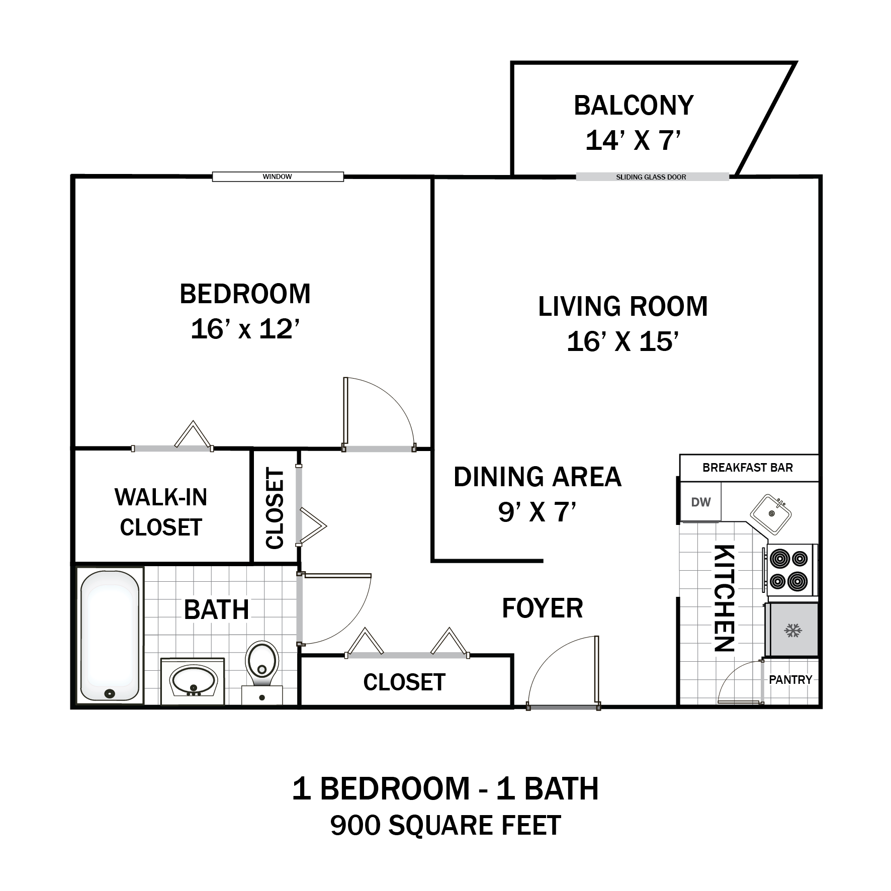 Radcliff House 1 Bd - 1 Ba Pantry