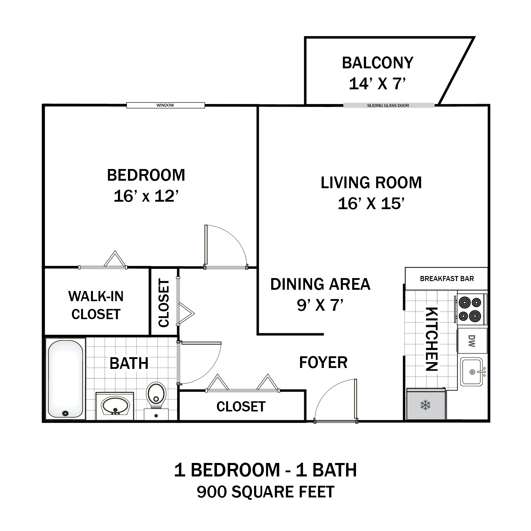 Radcliff House 1 Bd - 1 Ba