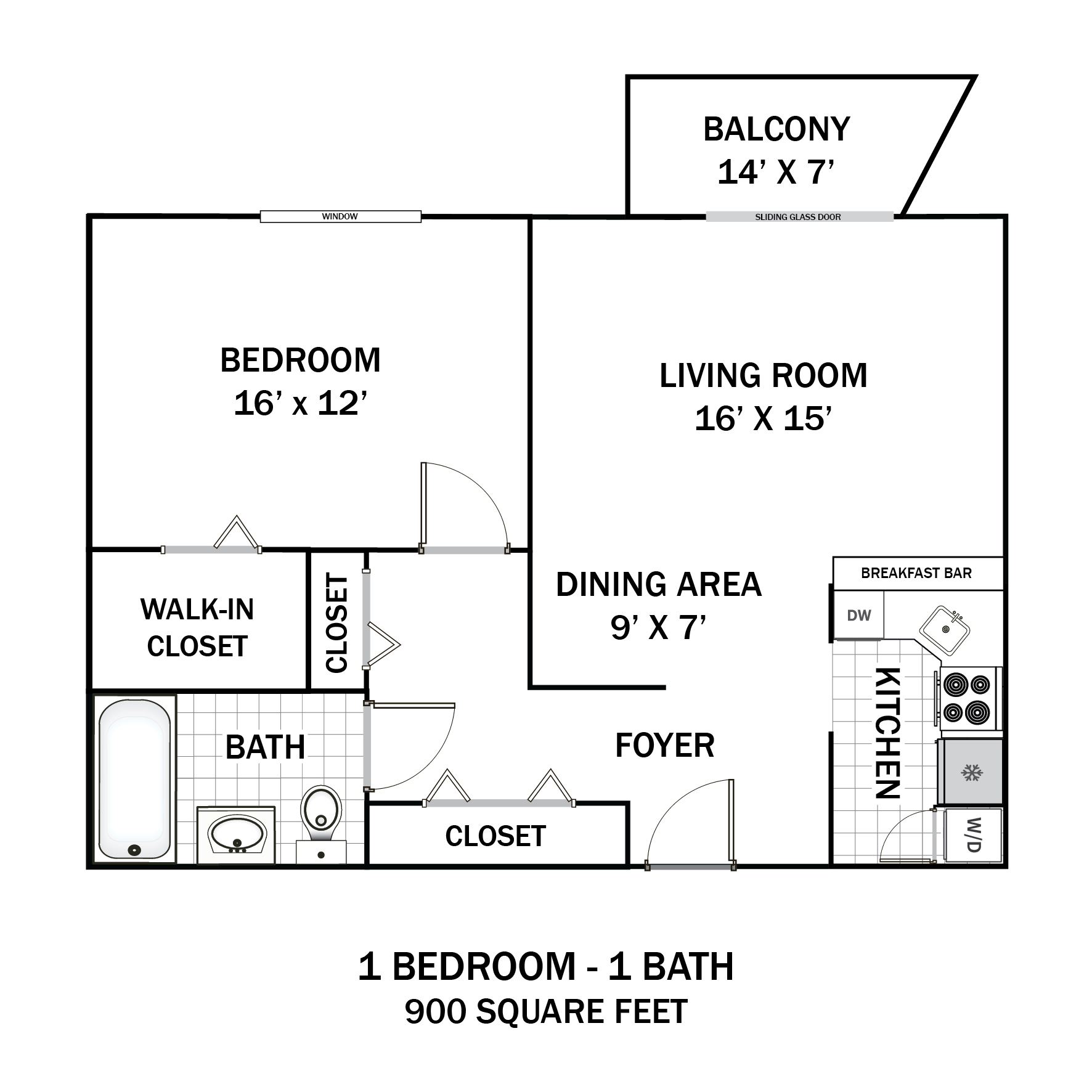 Radcliff House 1 Bd - 1 Ba Washer & Dryer