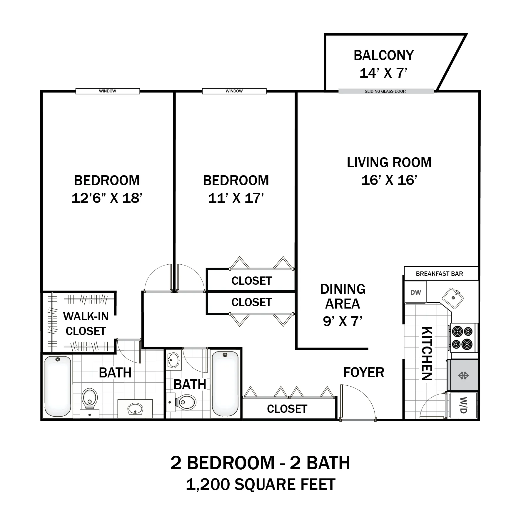 Radcliff House 2 Bd - 2 Ba Washer & Dryer