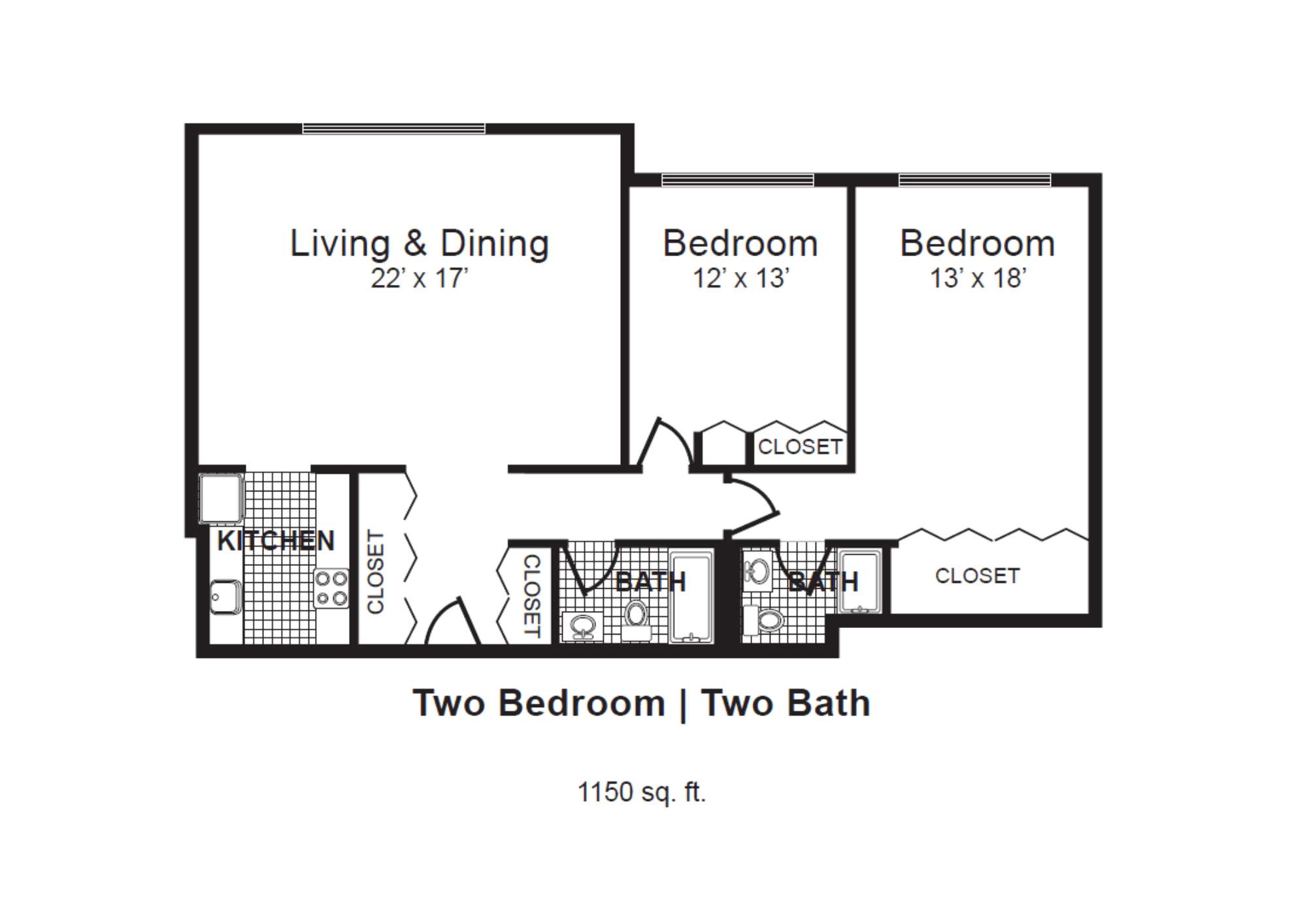 Rosemont Plaza 2 Bed l 2 Bath