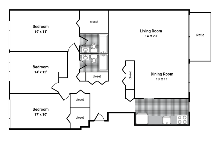 3 Bedroom 2 Bathroom