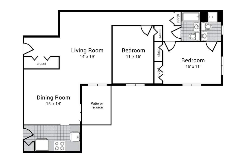 2 Bedroom | 2 Bathroom