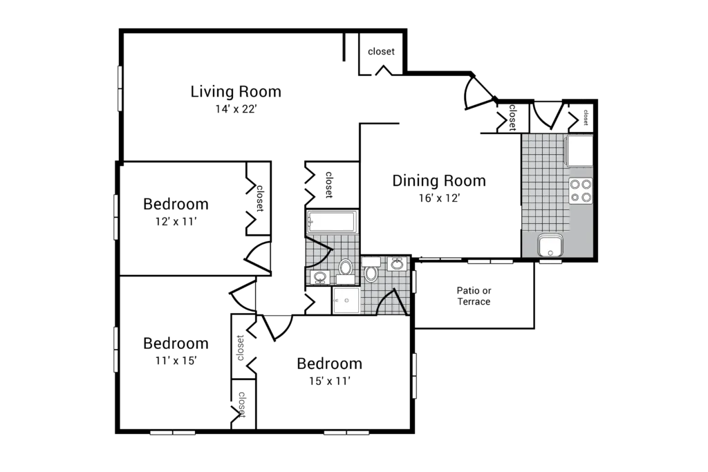 3 Bedroom | 2 Bathroom