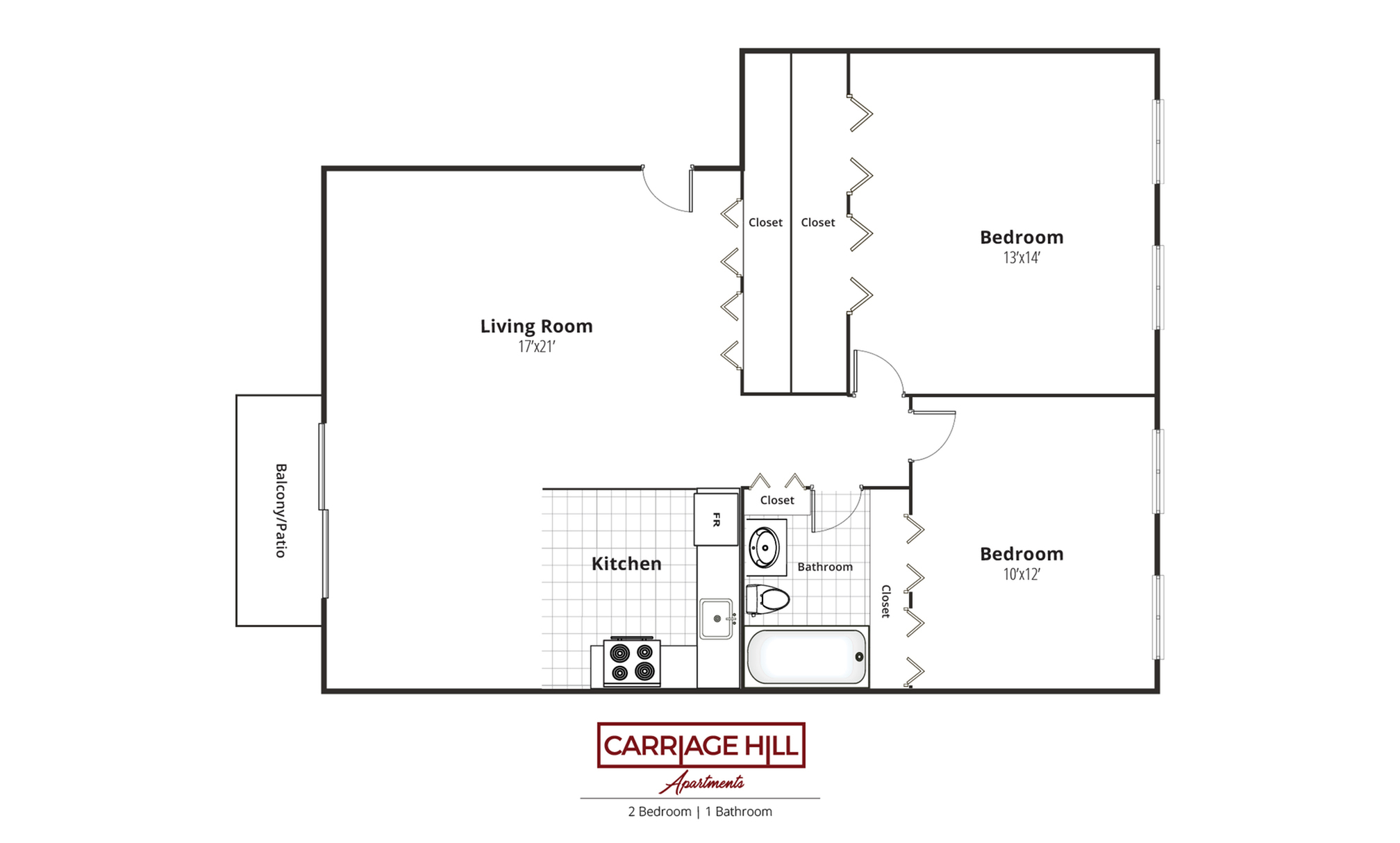 2 Bedroom | 1 Bathroom