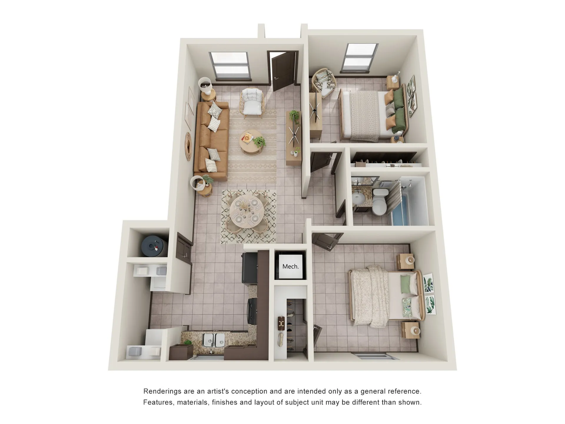 2 Bedroom - 1 Bathroom