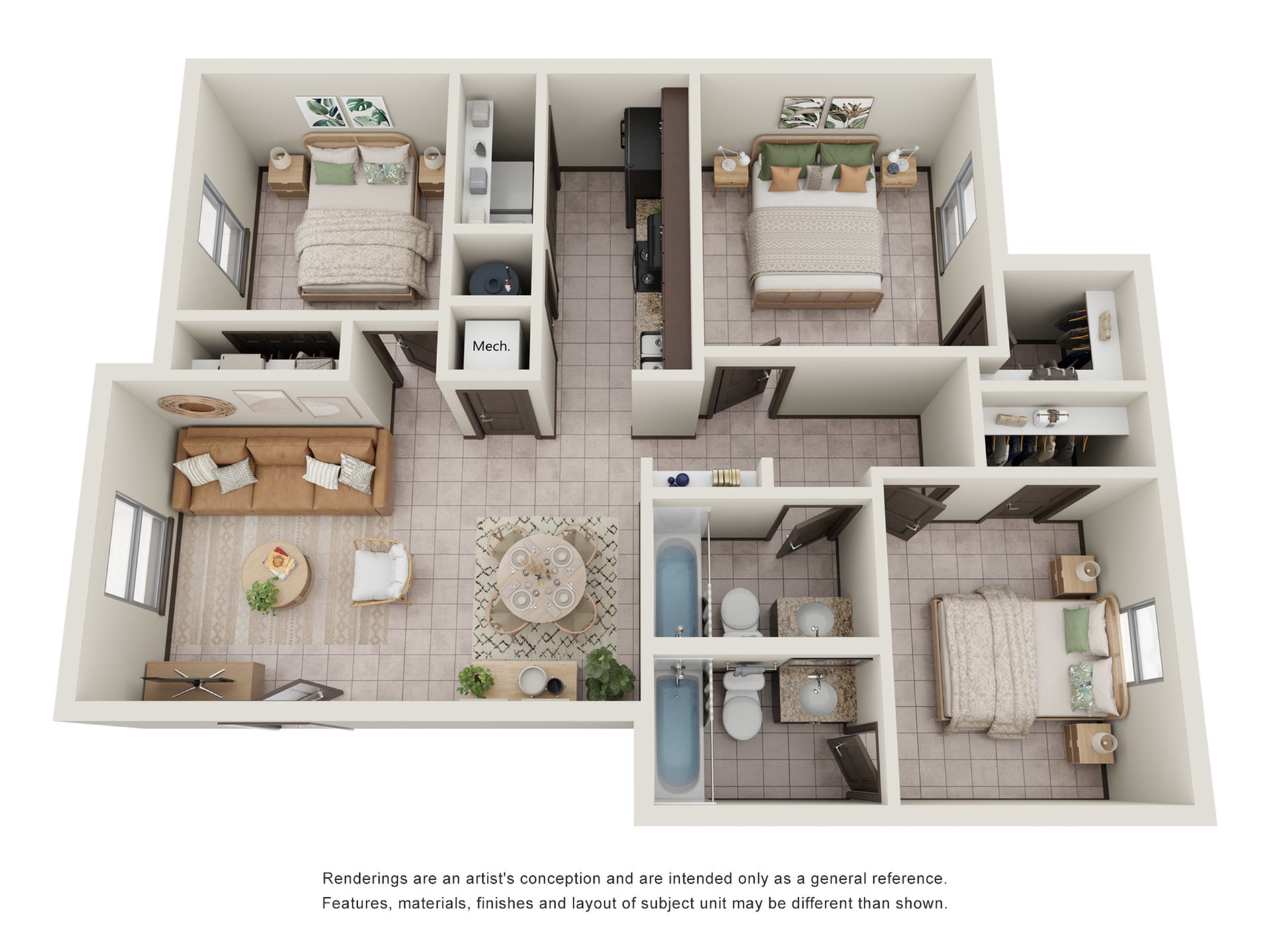 3 Bedroom - 2 Bathroom