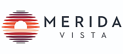 Artistic logo of Merida Vista featuring a vibrant, layered sunset design symbolizing luxury and warmth.