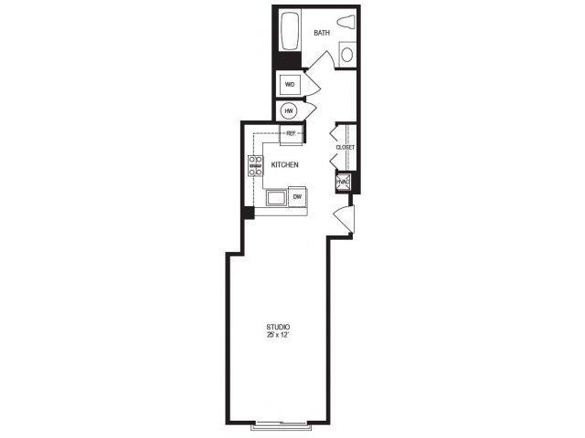 Studio Floor Plan | Rumney Flats 2