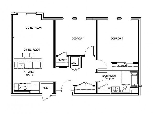 Floor Plan 18 | Apartments In Allston MA | Trac 75