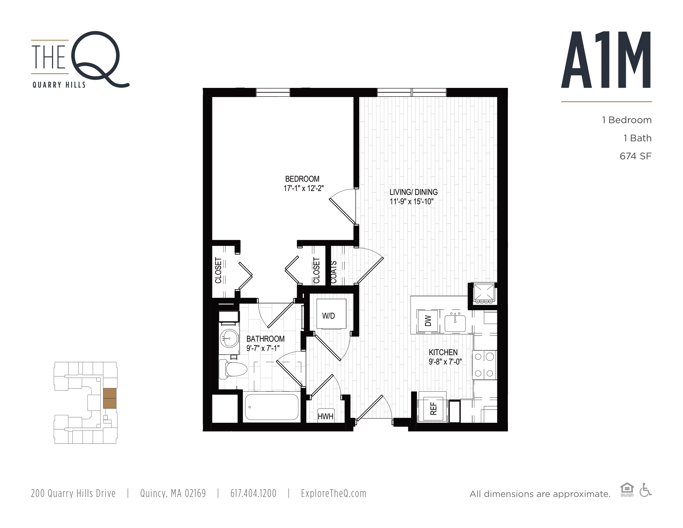 A1M | 1 Bed Apartment | The Q