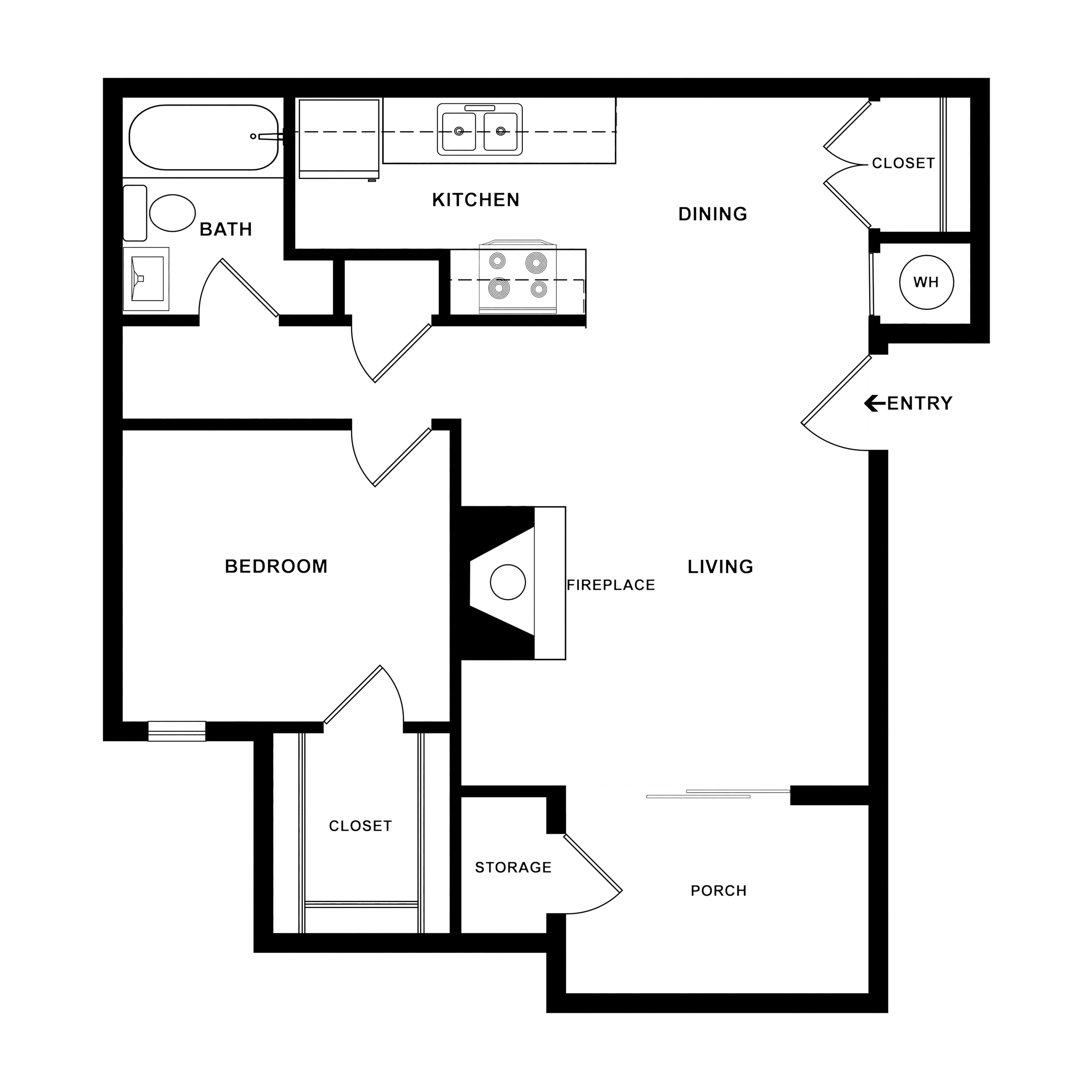 A1C1x1 1 Bed Apartment Turtle Creek Apartments Sherman Sherman Apartments