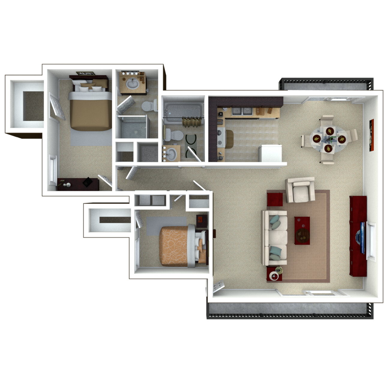 2x2 Luxury 2 Bed Apartment Spring Lake Apartments