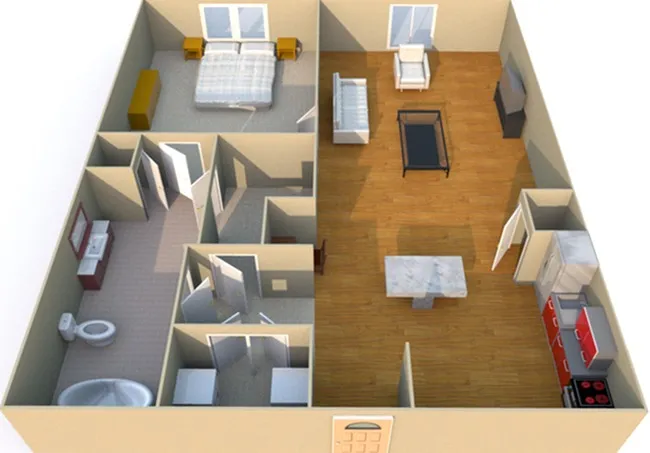1 Bedroom Floorplan