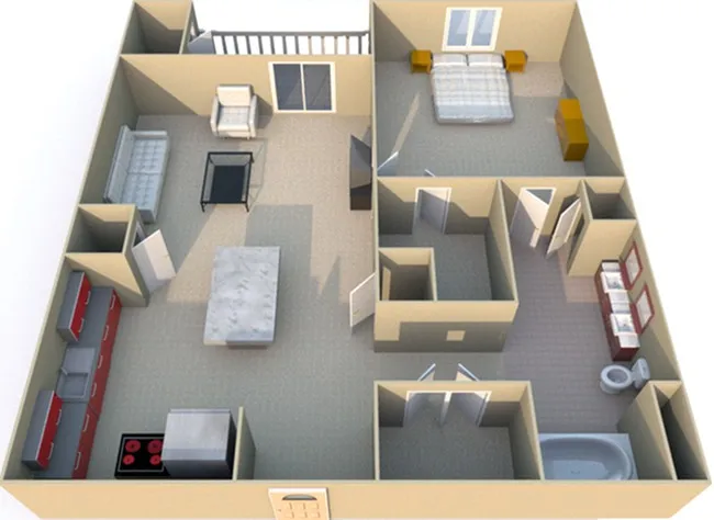 1 Bedroom Floorplan